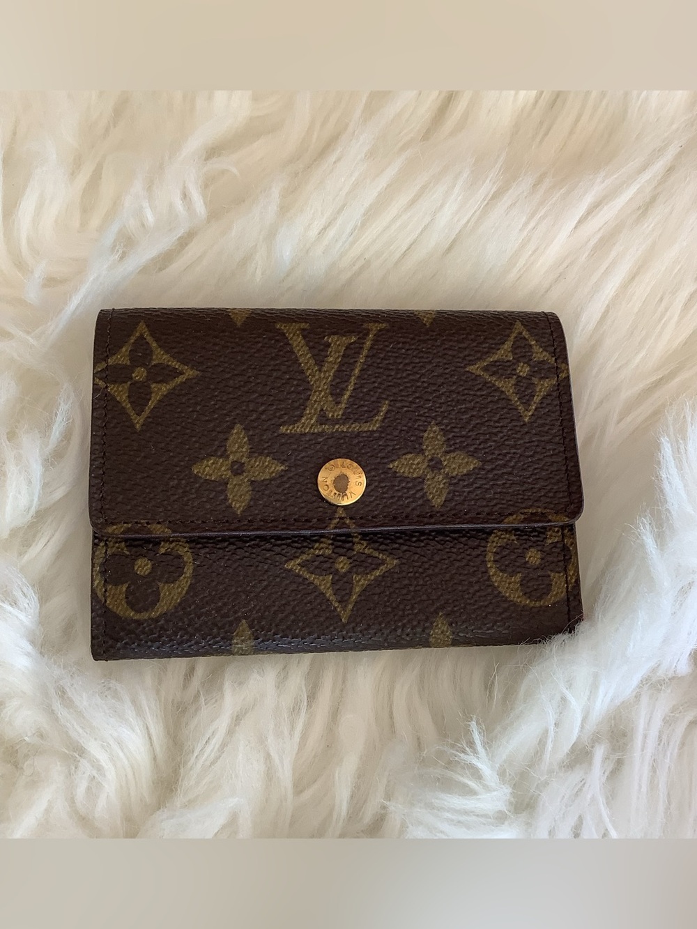 Louis Vuitton Monogram Canvas Brown & Gold Key Card Holder